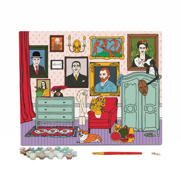 Картина по номерам ORNER x Grekhov «Комната художников»: Фото