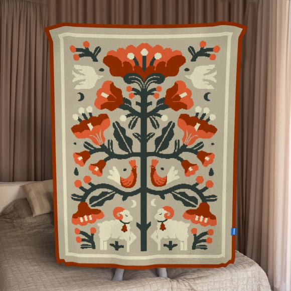 Blanket "Eternal Tree of Life" light: Photo