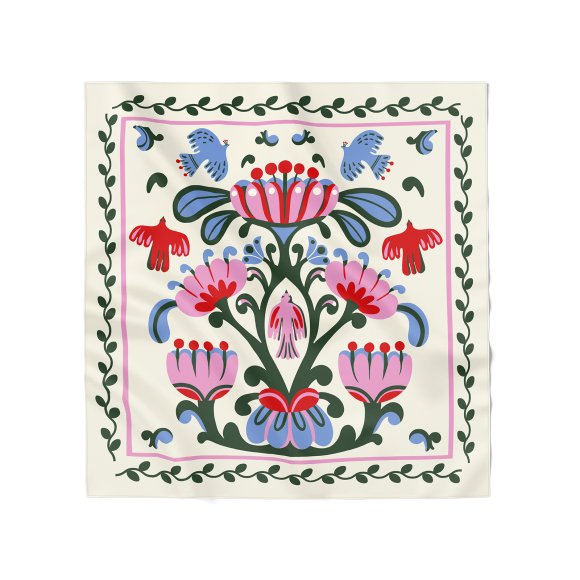 Хустка «Світове дерево» молочна: Фото