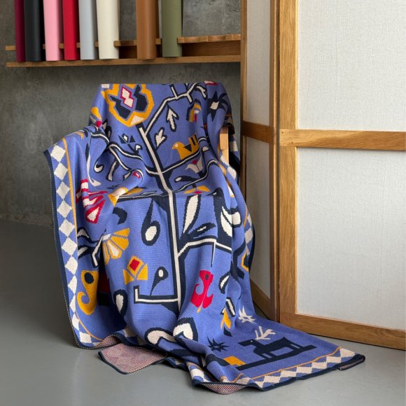 Set of blankets "Tree of Life" beige and "Tree of Life" blue: Photo