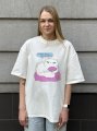 Oversized T-shirt ORNER x Maliunok "Beautiful" milky: Photo 5