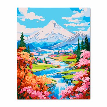 Картина по номерам «Весна в горах»: фото - ORNER