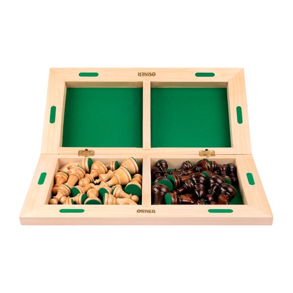 Light brown wooden chess: Photo