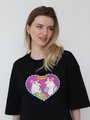 Oversized T-shirt ORNER x Maliunok "Tell me" black: Photo 5