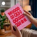 Блокнот в точку «WOOOOOORK» розовый: Фото 3
