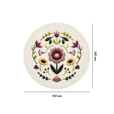 Embroidery kit Ø160 mm Flower Symmetry: photo 2 - ORNER