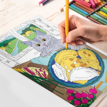 Розмальовка з котиками «Пригоди пухнастих бешкетників»: Фото - ORNER