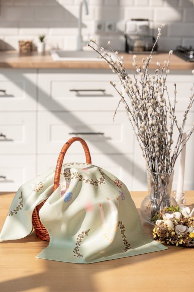 Рушник «Великодній вінок» зелений 40х70: Фото