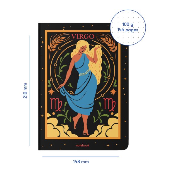 Блокнот в крапку «Знак зодіаку — Діва»: Фото