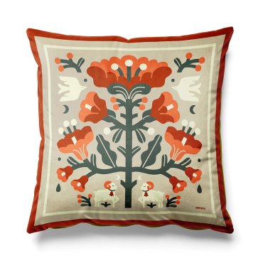 Подушка «Вічне дерево життя» світла: фото - ORNER