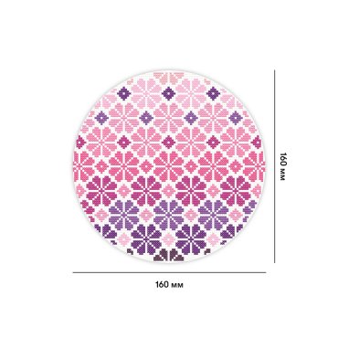Embroidery kit Ø160 mm ORNER x Diva Olivka Ornament. Purple flowers: photo 2 - ORNER