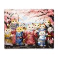  Painting by numbers Cats in Kimono: Photo - ORNER 
