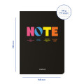  Блокнот у клітинку «NOTE» чорний: Фото 2 - ORNER 