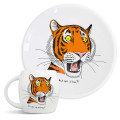  Plate Surprised tiger: Photo 4 - ORNER 