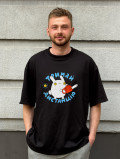  Oversized T-shirt ORNER x Maliunok “Keep Your Distance” black: Photo 4 - ORNER 