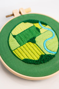 Набор для вышивания Ø130 мм ORNER x Diva Olivka «Украинские поля» зеленый: Фото 5 - ORNER 