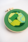  Набор для вышивания Ø130 мм ORNER x Diva Olivka «Украинские поля» зеленый: Фото 7 - ORNER 