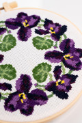  Набор для вышивания Ø160 мм «Цветы фиалки»: Фото 6 - ORNER 