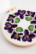  Набор для вышивания Ø160 мм «Цветы фиалки»: Фото 5 - ORNER 