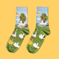  Носки «Гуси-винолюбы» зелёные: Фото 2 - ORNER 