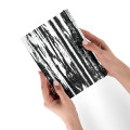  Скетчбук «Штрихи гуаши вертикальные» черно-белый: Фото 4 - ORNER 