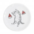  Cat with pizza Plate: Photo - ORNER 