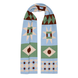  Scarf Bukovina embroidery patterns blue: photo - ORNER 