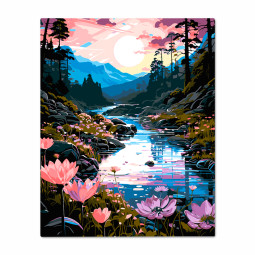  Painting by numbers Lotuses: photo - ORNER 