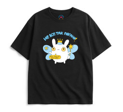  Oversized T-shirt ORNER x Maliunok “It’s Not That Bad” black: photo - ORNER 