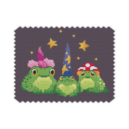  Embroidery kit Frogs in hats: photo - ORNER 