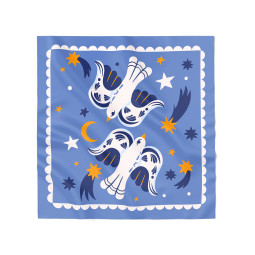  Scarf Birds on the Starry Sky blue: photo - ORNER 