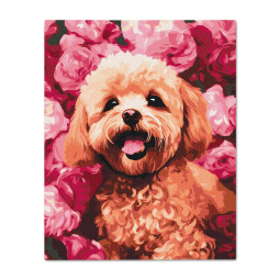  Painting by Numbers: Maltese in Flowers: photo - ORNER 