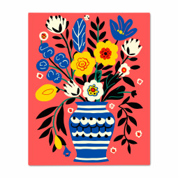  Painting by numbers Flowers in a vase: photo - ORNER 