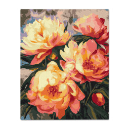  Painting by Numbers: Peach Peonies: photo - ORNER 