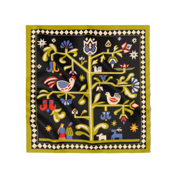  Scarf Tree of Life black: photo - ORNER 