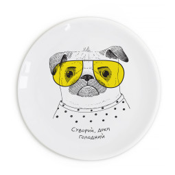  Hungry pug Plate: photo - ORNER 