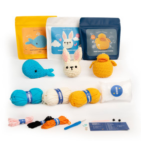  Crochet kit Toys for beginners, 3 pieces in the set: photo - ORNER 