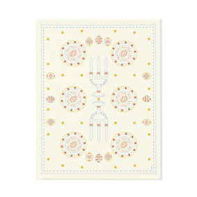  Скатертина «Великодні миті» світло-блакитна 130х170: фото - ORNER 