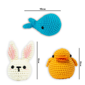  Crochet kit Toys for beginners, 3 pieces in the set: photo 2 - ORNER 