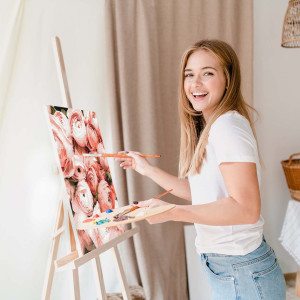  Картина по номерам  «Персиковые пионовидные розы»: Фото - ORNER 