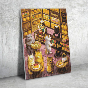  Алмазная мозаика «Коты в пекарне»: Фото - ORNER 