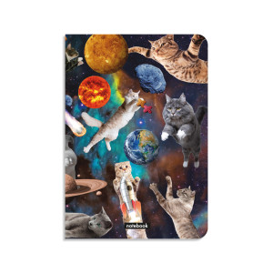  Блокнот в клетку «Котики в открытом космосе»: Фото - ORNER 
