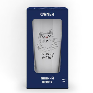  Бокал для пива «Удивленный кот»: Фото - ORNER 