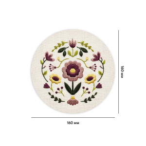  Набір для вишивання Ø160 мм «Квіткова симетрія»: Фото - ORNER 