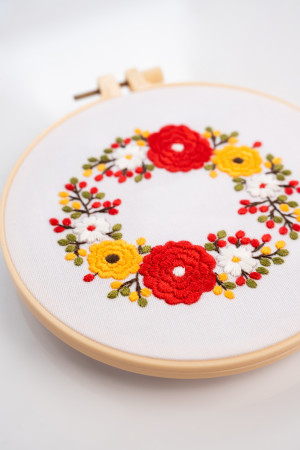  Набор для вышивания Ø160 мм «Осенние цветы»: Фото - ORNER 