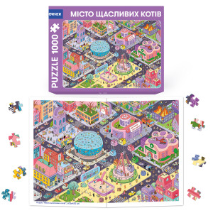  Пазл «Місто щасливих котів» 1000 елементів: Фото - ORNER 