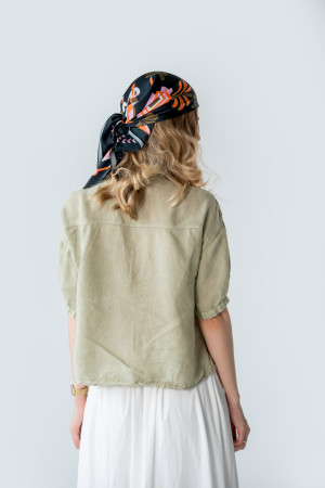  Хустка «Дерево роду» чорна: Фото - ORNER 