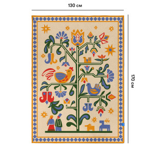  Плед «Дерево життя» бежевий: Фото - ORNER 