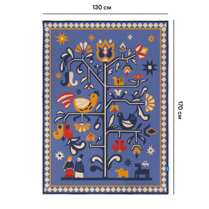  Плед «Дерево жизни» голубой: Фото - ORNER 