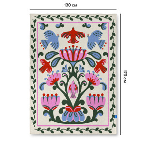  Плед «Мировое дерево» молочный: Фото - ORNER 